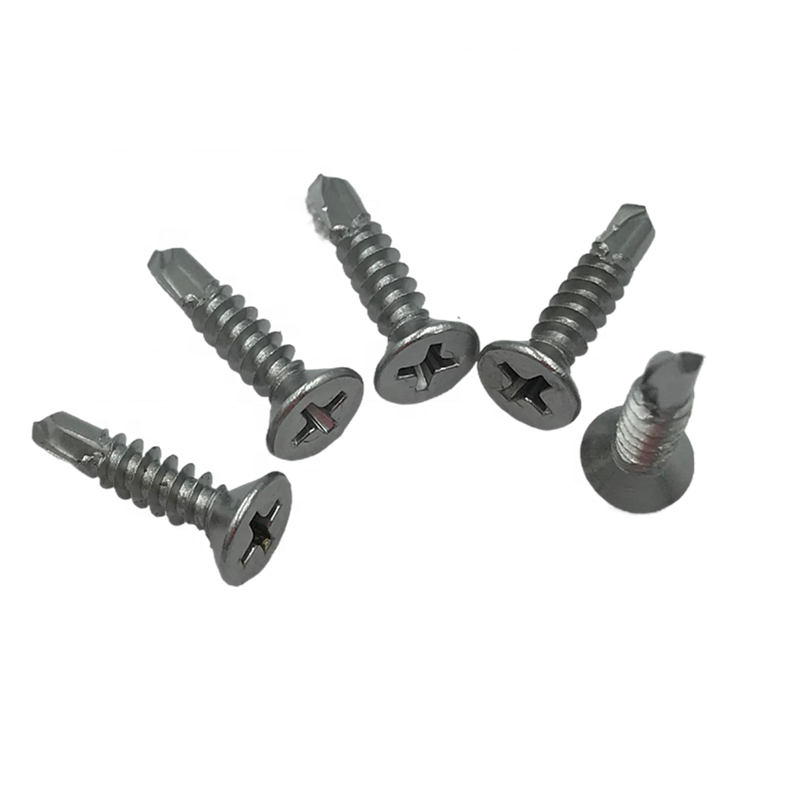 Factor Screw Hex Self Tapping Screw Flat Tail 410 Stainless Steel Self-driling Cross Screws