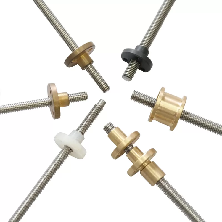 High Pitch Leadscrew Lead Screw And Brass Connector Motor Kit Nut Miniature 12V Motorized T8 1000Mm 1200Mm 1500Mm 8 Twin Ball