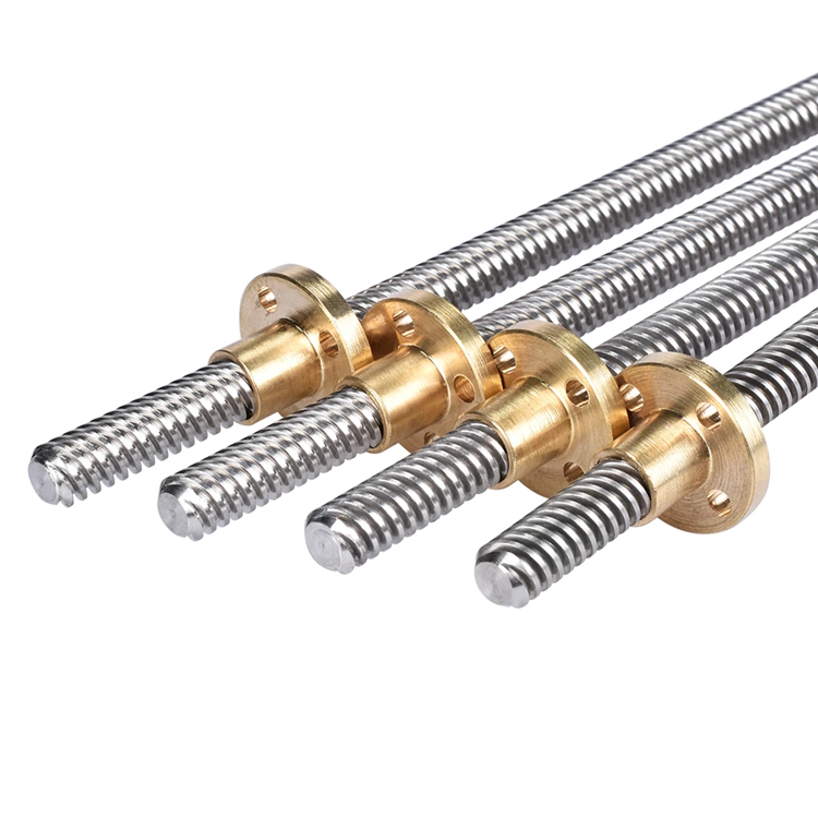 High Pitch Leadscrew Lead Screw And Brass Connector Motor Kit Nut Miniature 12V Motorized T8 1000Mm 1200Mm 1500Mm 8 Twin Ball