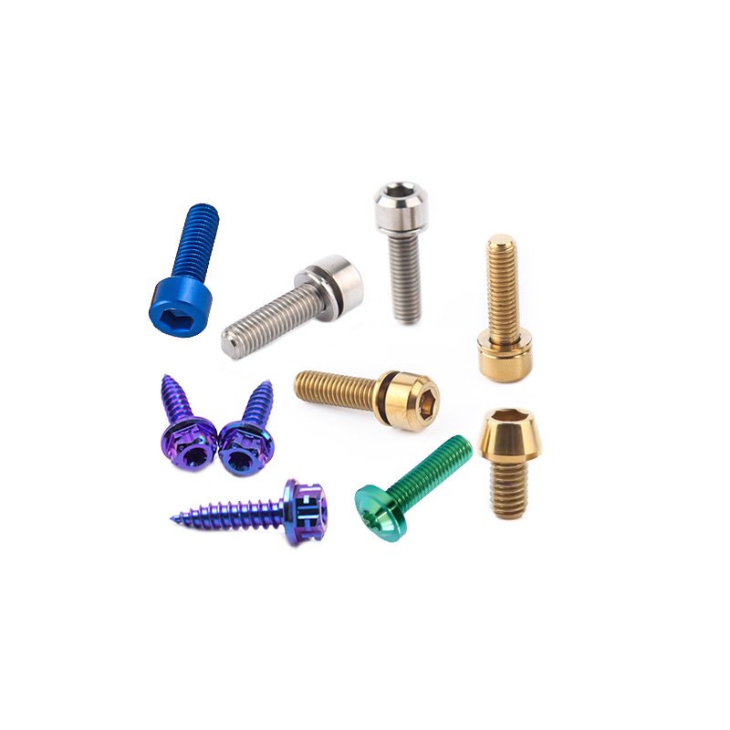 M2 M3 M5 M8*10, 12 15 20 25 30 35 40 Grade 5 Anodized Colored Titanium Screw For Bicycle Colorful Titanium Self Tapping Screws/