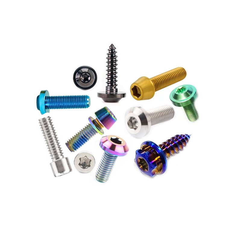M2 M3 M5 M8*10, 12 15 20 25 30 35 40 Grade 5 Anodized Colored Titanium Screw For Bicycle Colorful Titanium Self Tapping Screws/