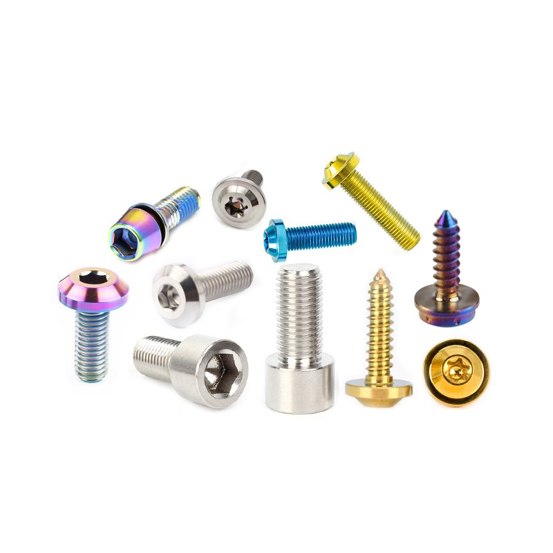 M2 M3 M5 M8*10, 12 15 20 25 30 35 40 Grade 5 Anodized Colored Titanium Screw For Bicycle Colorful Titanium Self Tapping Screws/