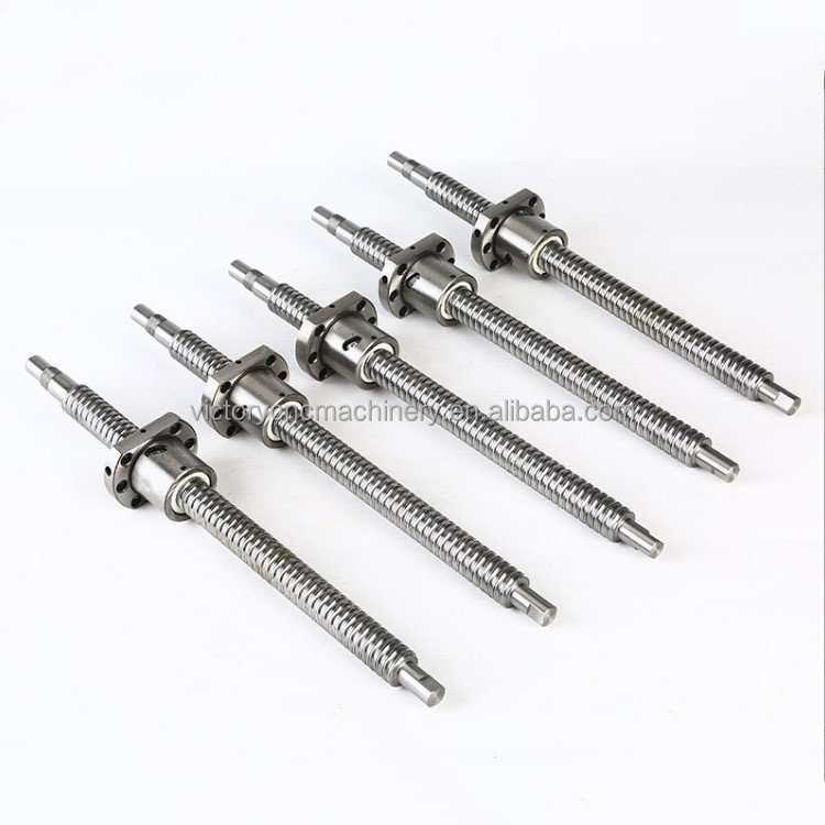 20mm Diameter 250mm Length SFU2005 With Single Nut Linear Guide And Ball Screw Leadscrews Actuator Shaft For CNC Machine