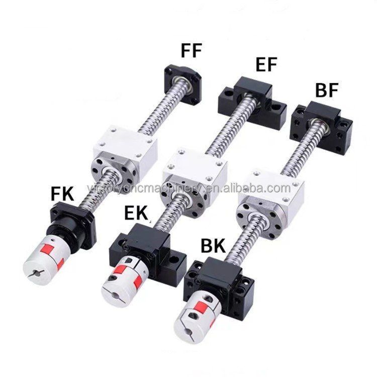 20mm Diameter 250mm Length SFU2005 With Single Nut Linear Guide And Ball Screw Leadscrews Actuator Shaft For CNC Machine