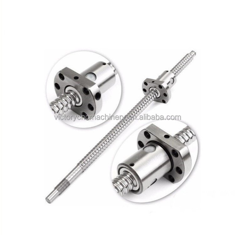 20mm Diameter 250mm Length SFU2005 With Single Nut Linear Guide And Ball Screw Leadscrews Actuator Shaft For CNC Machine
