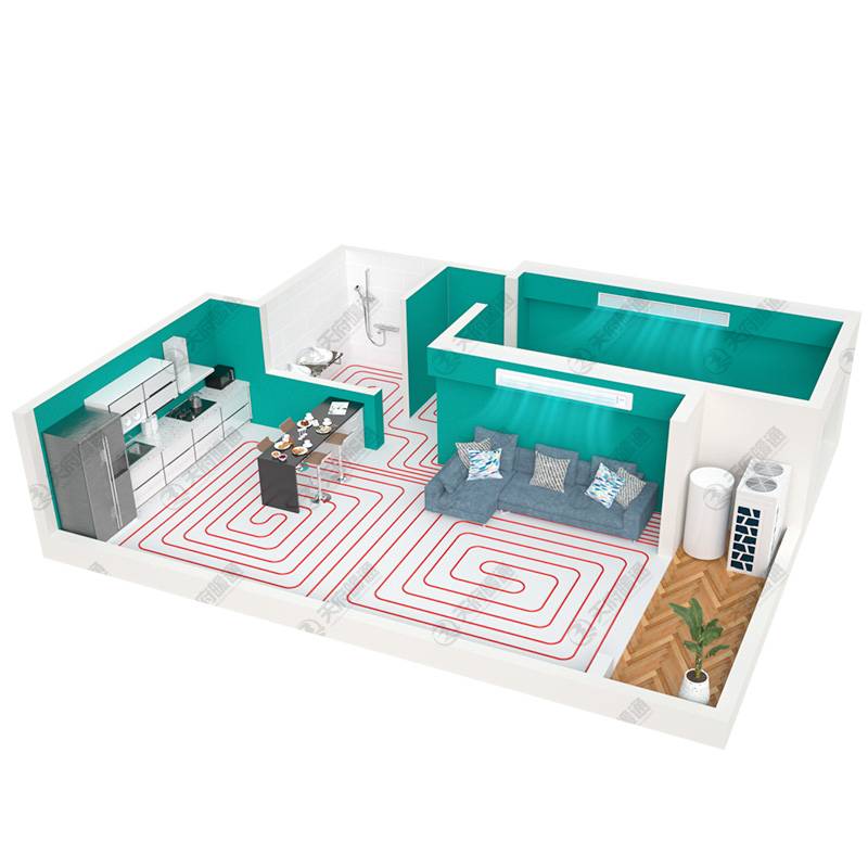 Terren York Central Air Conditioning Floor Ground Warranty Energy Thermal Pump Heating House Villa two connections