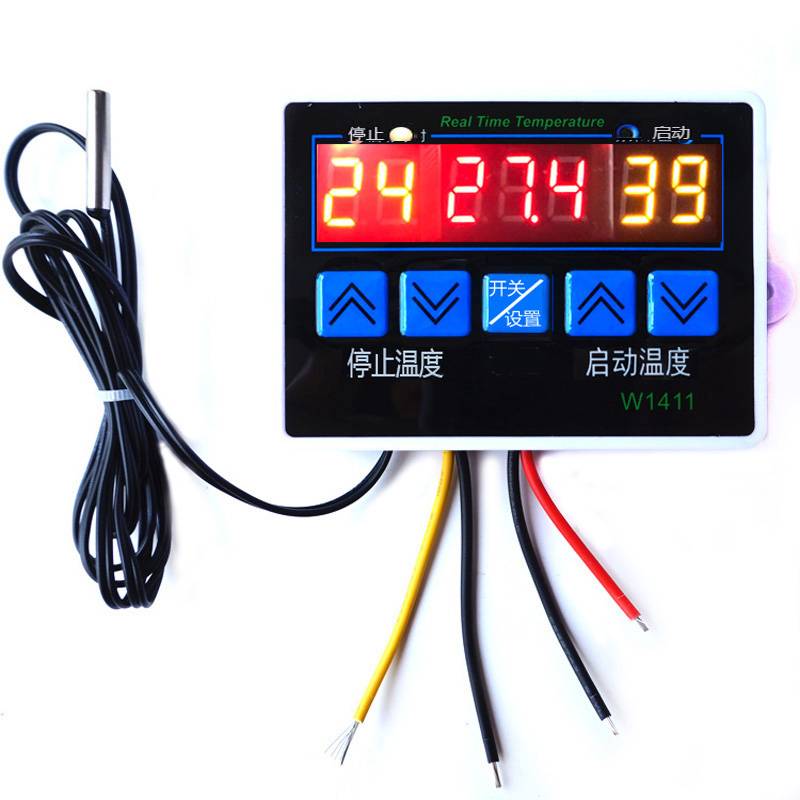  12V temperature control 24V/220V temperature switch control instrument car air -conditioning fan breeding heating 1411
