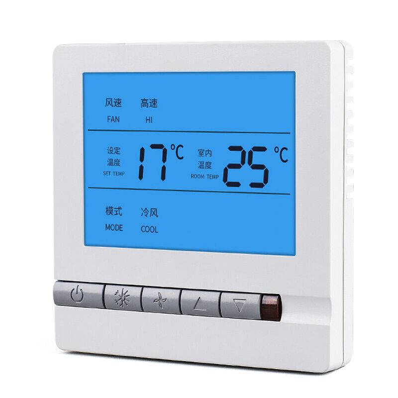Central air -conditioning wind machine plate tube heating temperature control temperature control intelligent control LCD large screen backlight display temperature controller control