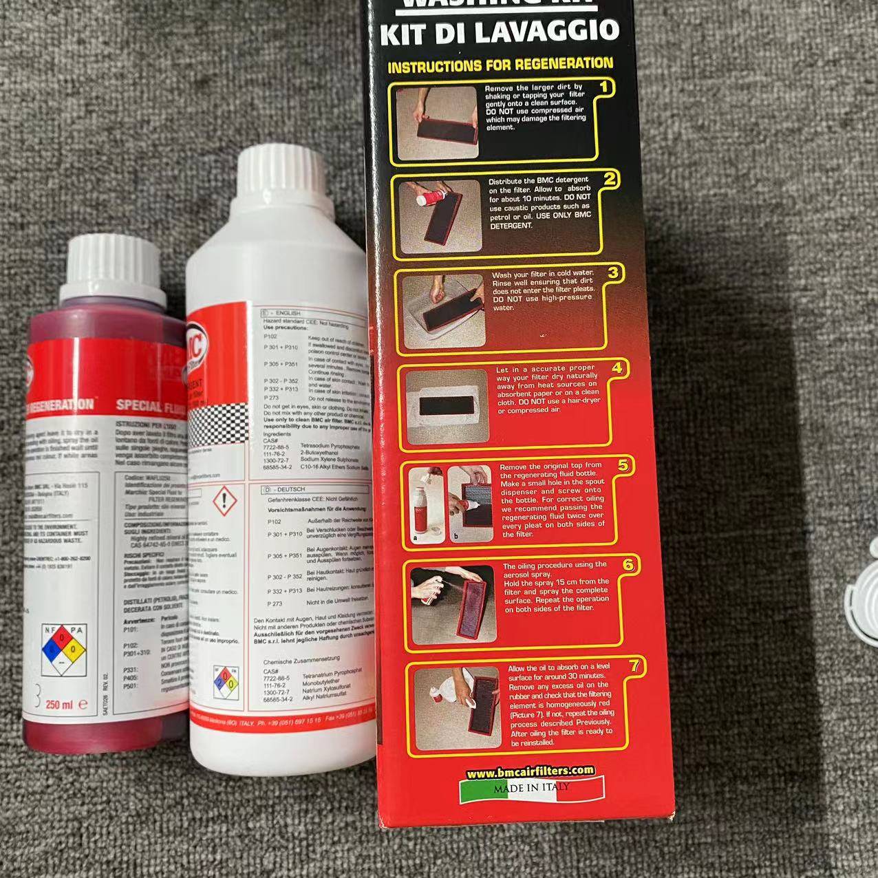 Genuine Italian high -traffic air intake style adapting BMC.BMC cleaning agent suit Nursing oil cleaning agent