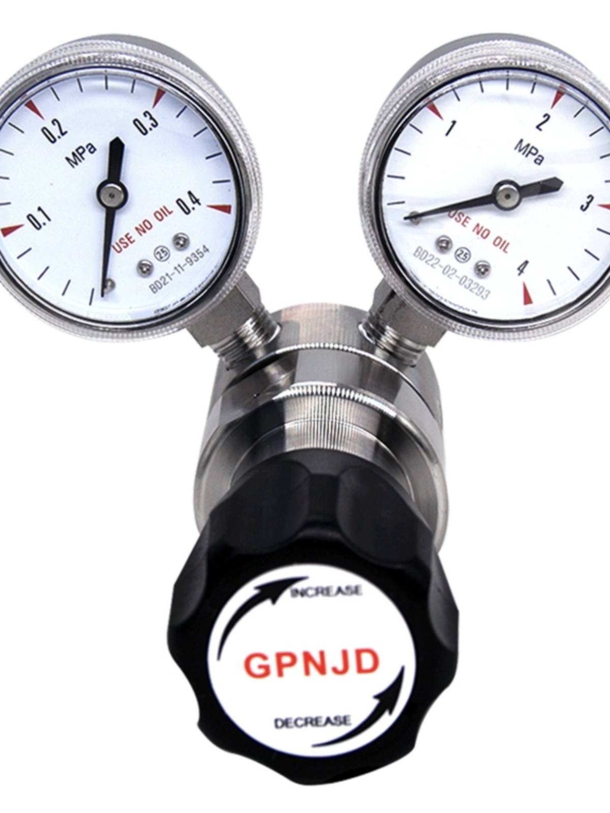 Stainless steel dual -stage decompression valve Multiple range of oxygen nitrogen nitrogen, nitrogen, acetylene hydrogen hydrogen pressure decompression valve