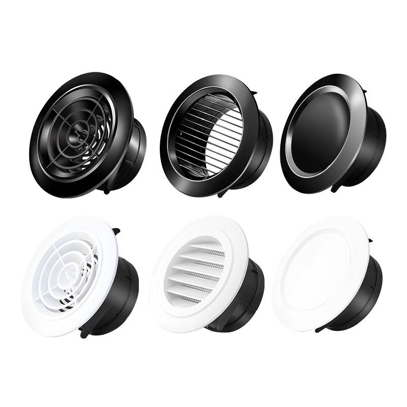 The office bathroom family replace the air inlet, the inlet of the air inlet, the circular ventilation of the air outlet, the fresh air system out of the air outlet and the new air outlet