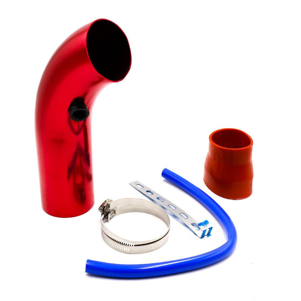 Car modification 76mm car cold air intake system pipeline kit aluminum alloy alloy mushroom head empty filter aluminum tube