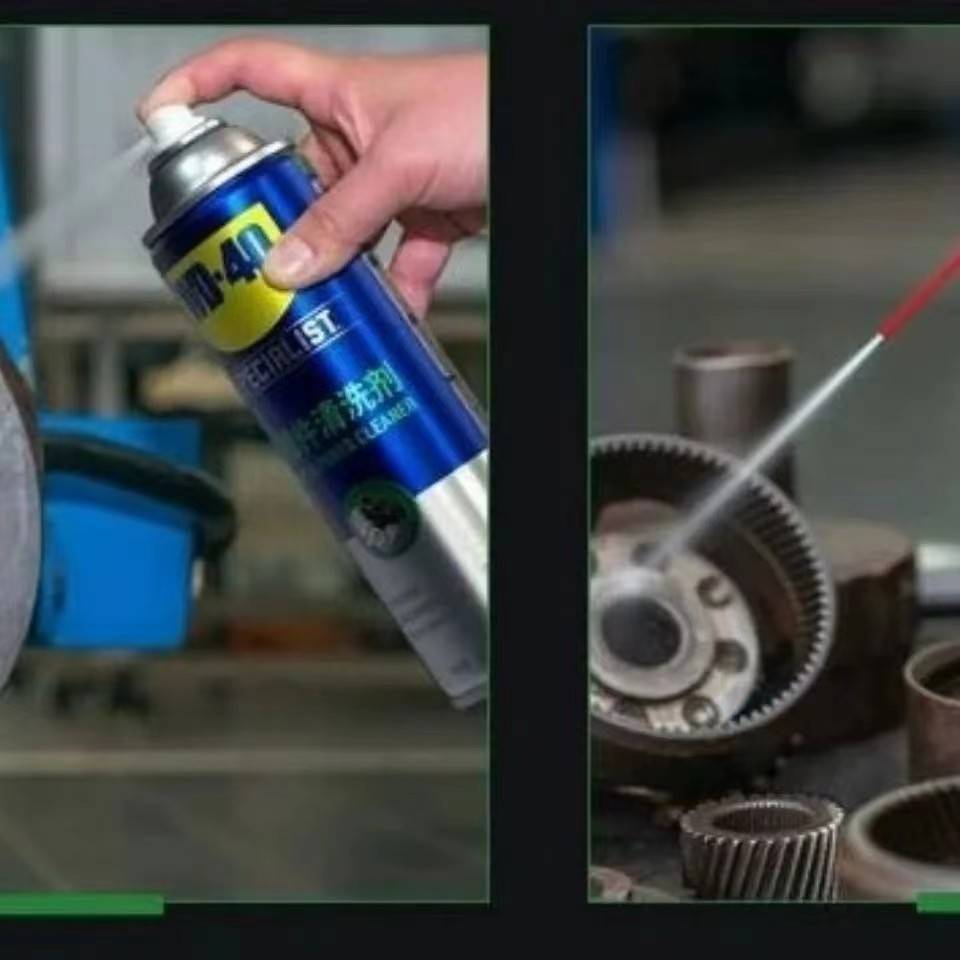 WD40 component cleaning agent car brake system calorie tie brake pads dish, abnormal oil pollution cleaning and cleaning agent