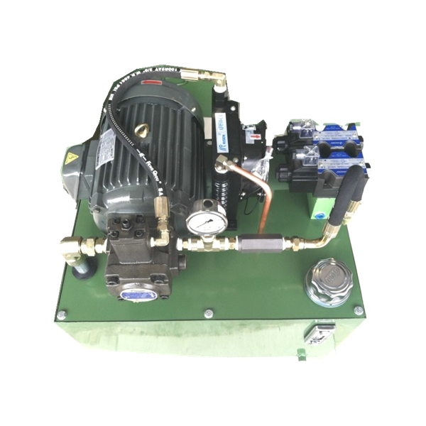 Hydraulic CNC lathe Hydraulic System 2.2KW motor with VP40 oil pump solenoid valve cooler oil pipe