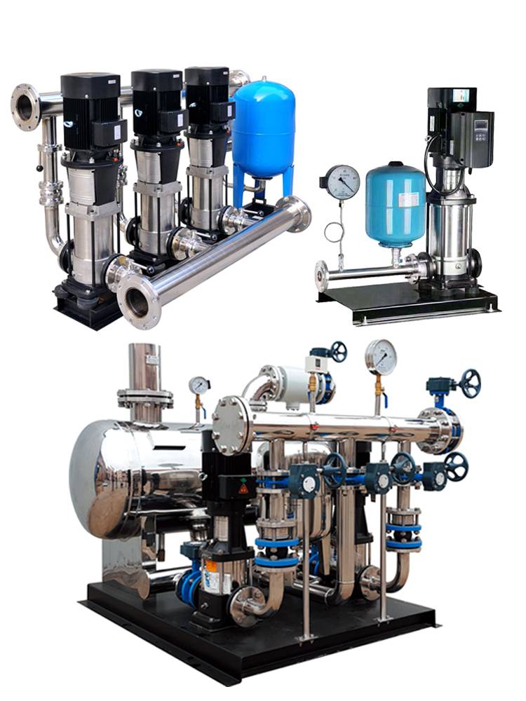 No negative pressure constant voltage frequency conversion water supply equipment secondary pressure to water pump high -rise community tap water supercharging system