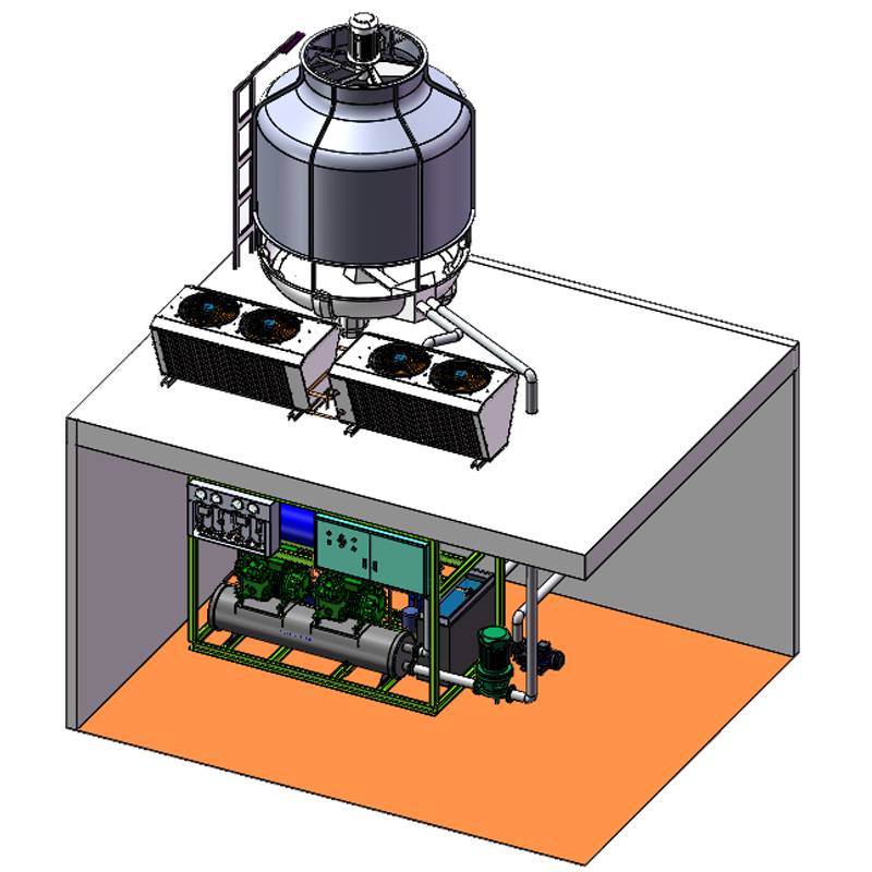 Water cooling and air-cooled condenser-80'c coolant cooling system all-in-one design is switched according to the circular temperature
