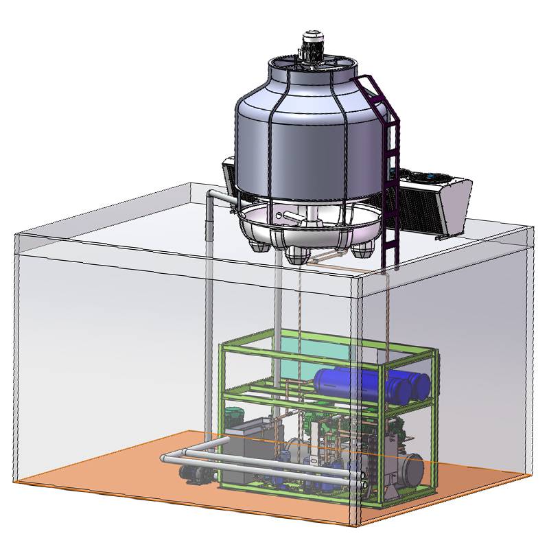 Water cooling and air-cooled condenser-80'c coolant cooling system all-in-one design is switched according to the circular temperature