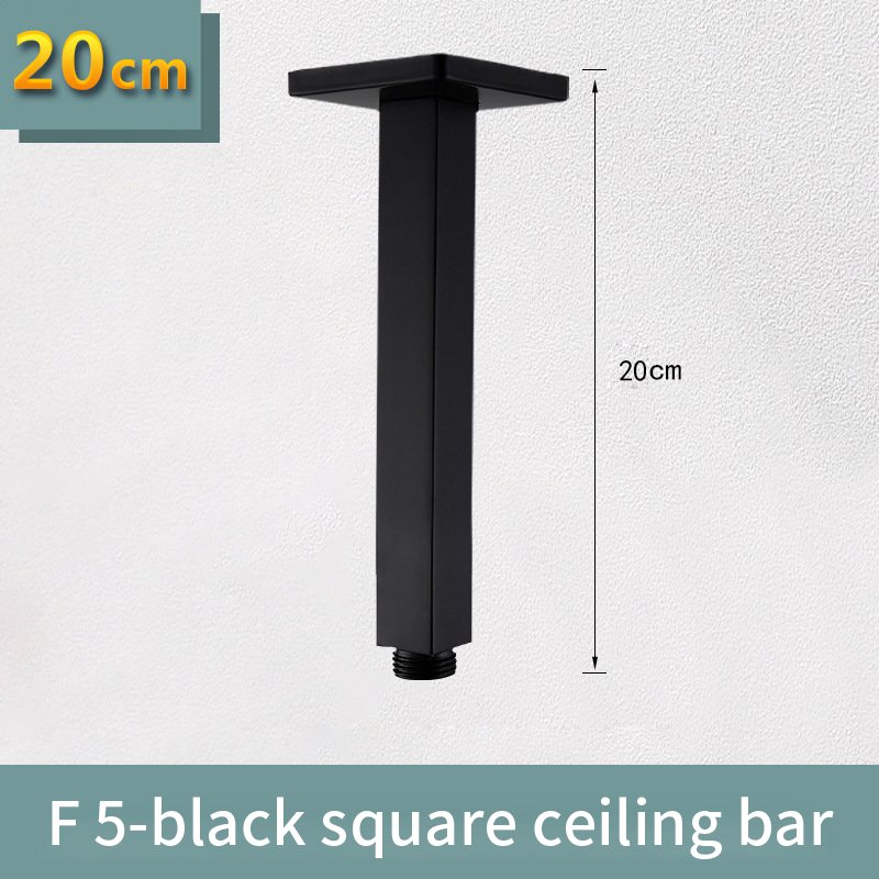 All copper concealed wall shower fittings connection rod shower pipe top spray arm rod Bend pipe ceiling rod square round