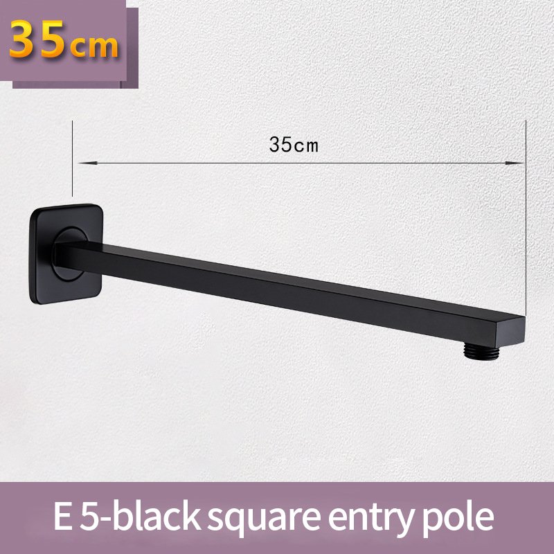All copper concealed wall shower fittings connection rod shower pipe top spray arm rod Bend pipe ceiling rod square round
