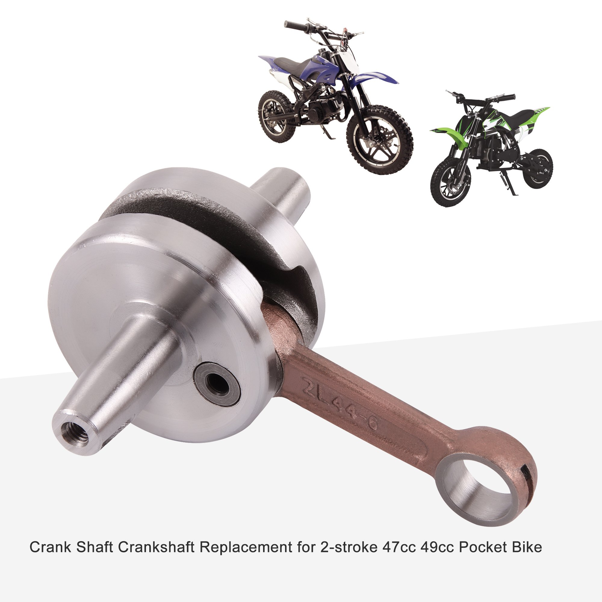 GOOFIT Crank Shaft Crankshaft Replacement for 2-stroke 47cc 49cc Pocket Bike