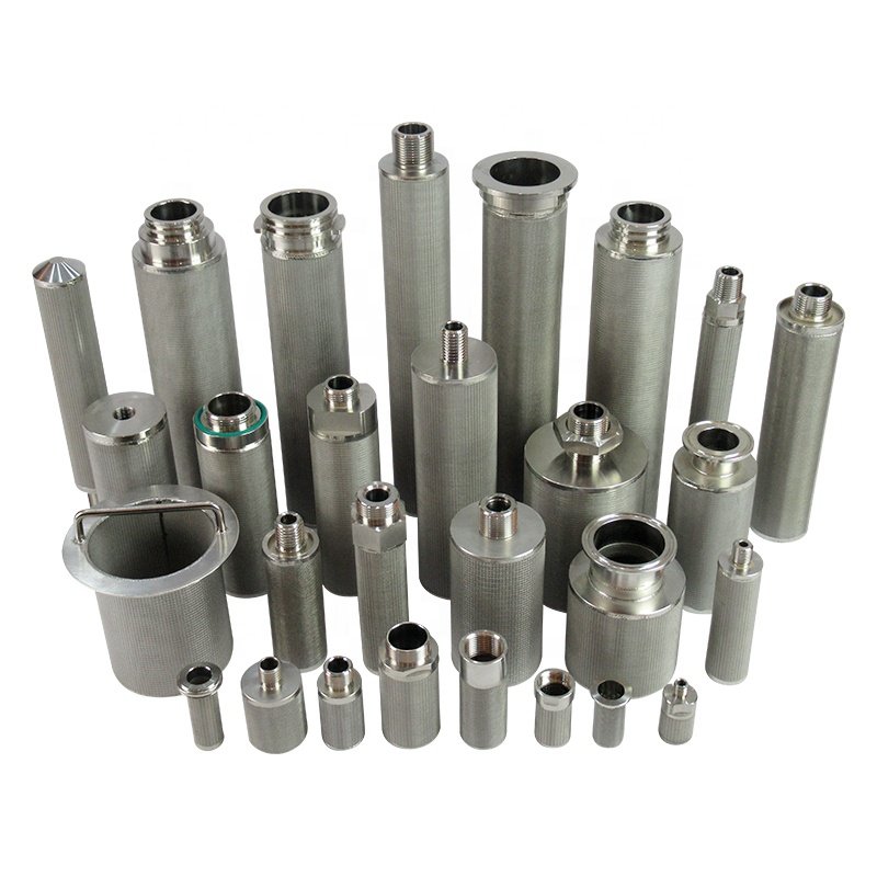 TOPEP manufacture 304/316 ss sintered cartridge tube porous sintering stainless steel metal mesh sintered filter element