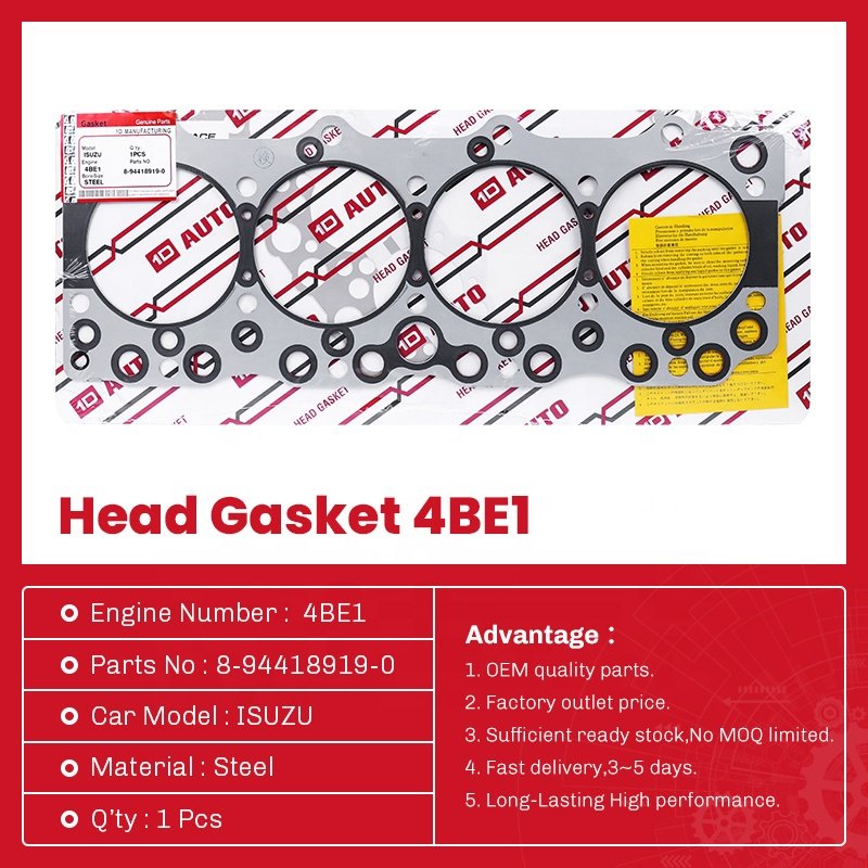 ID Auto spare Part Engine gasket kit 4BE1 OEM: 8-94418919-0 Cylinder Head Gasket Set For ISUZU