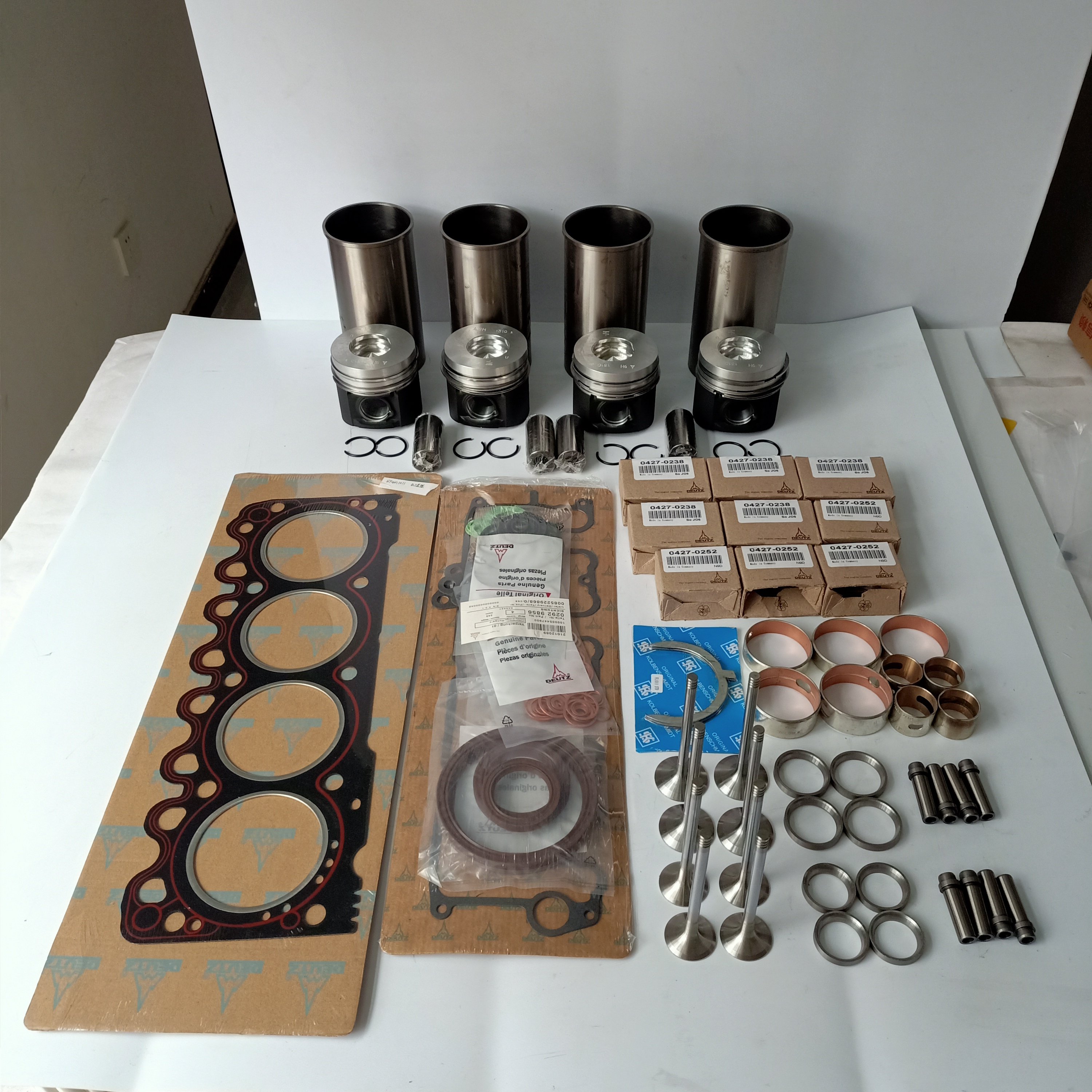 engine spare parts valve full gasket set bearing cylinder crankshaft for diesel engine