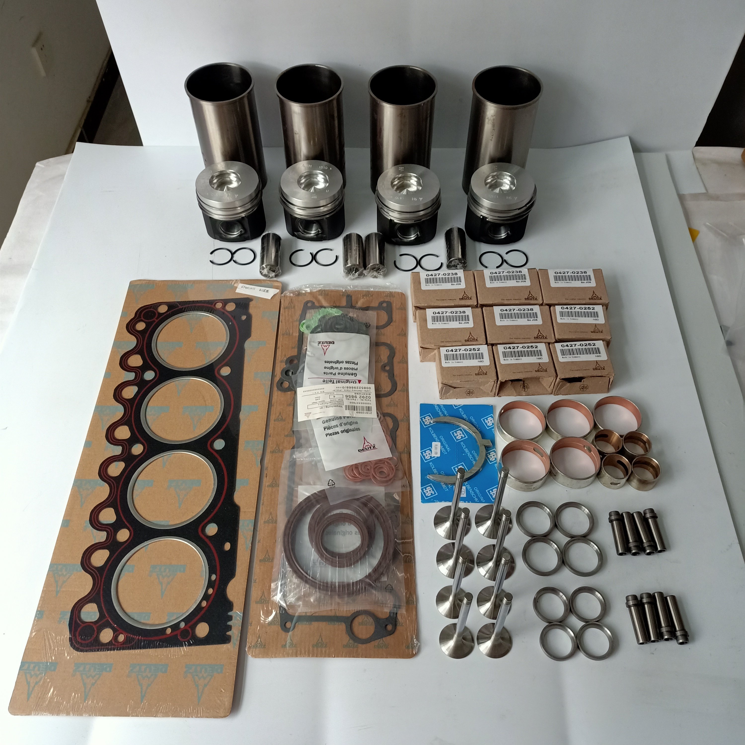 engine spare parts valve full gasket set bearing cylinder crankshaft for diesel engine