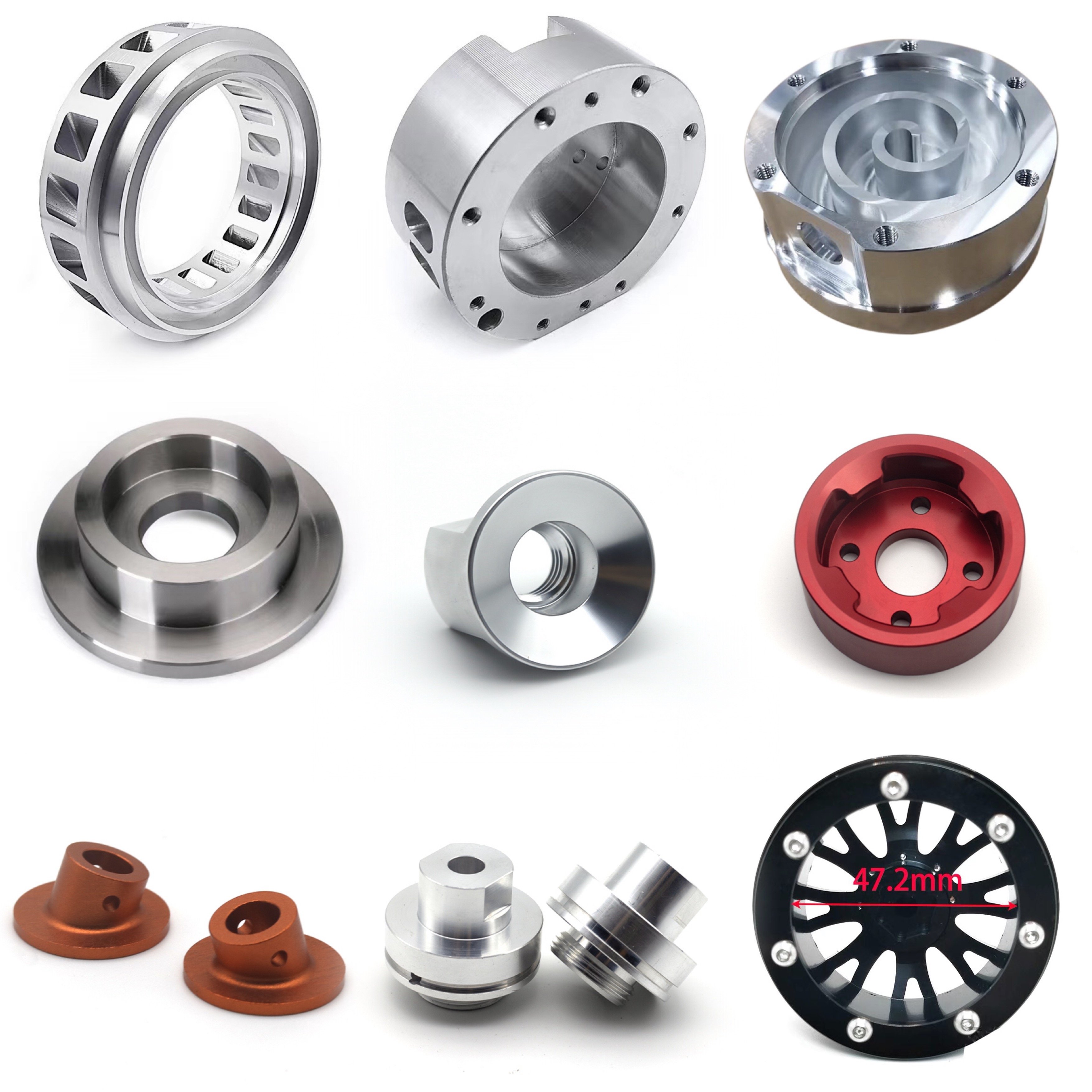 3/4/5-axis CNC machining milling service complex aluminium anodized components speaker enclosure precision parts