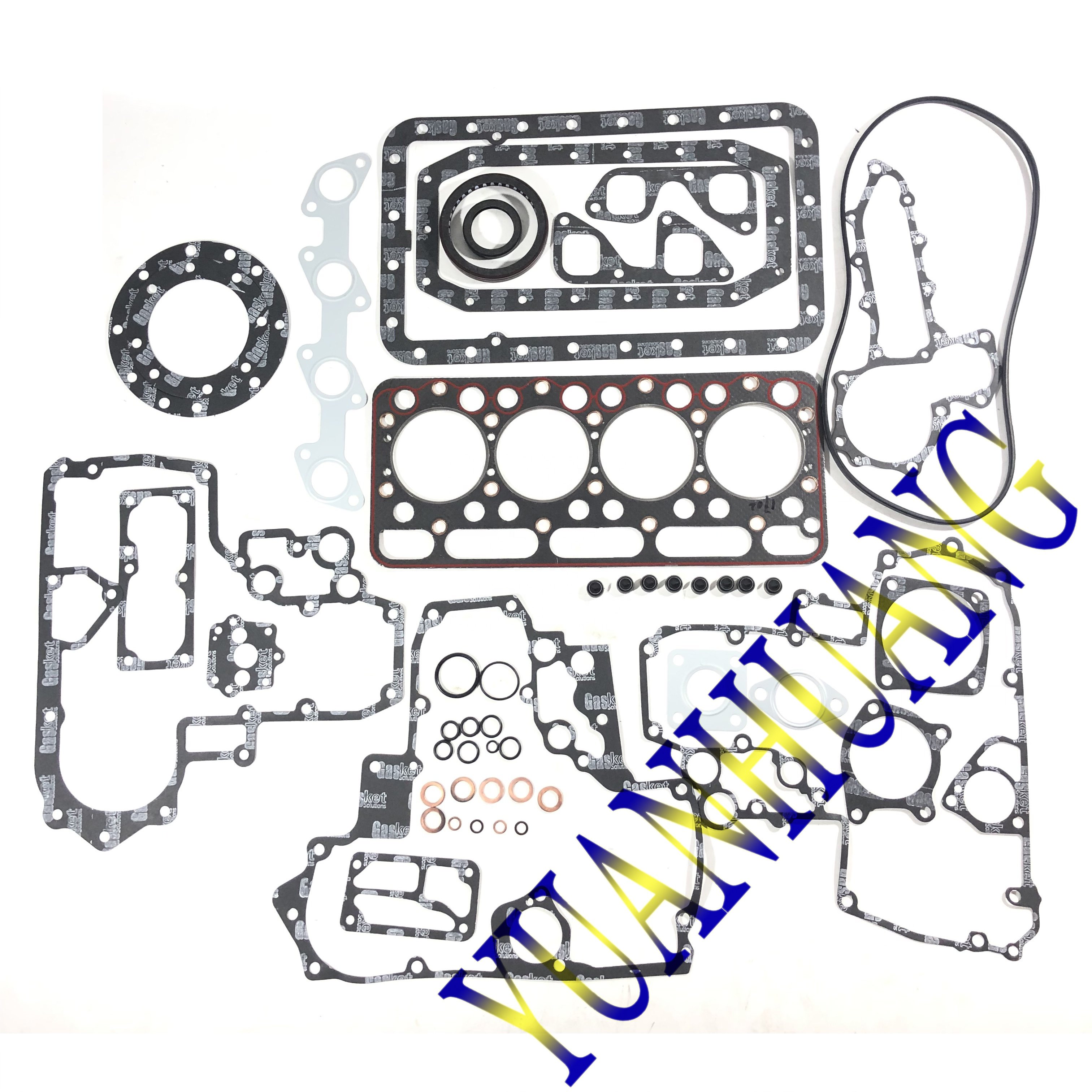 V1702 engine gasket kit V1702 piston kit V1702 bearing set For KUBOTA V1702 diesel engine V1702 Cylinder head gasket set
