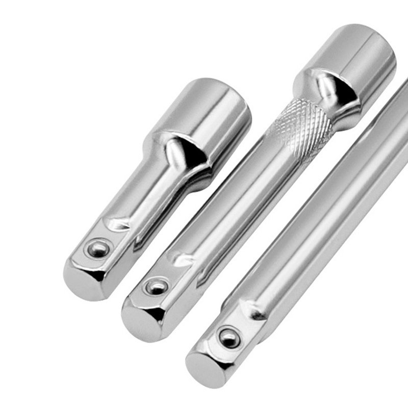 1/4" 3/8" 1/2" Sleeve Ratchet Wrench Extension Bar 50/75/100/125/150/250mm Long Bar Steering Sleeve Connecting Rod Accessories
