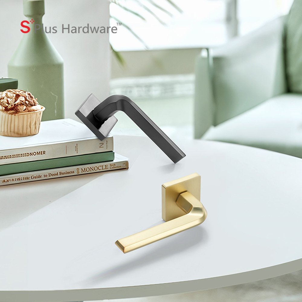 Hardware Factory OEM Zinc alloy Round Luxury PVD Gold door handles locks