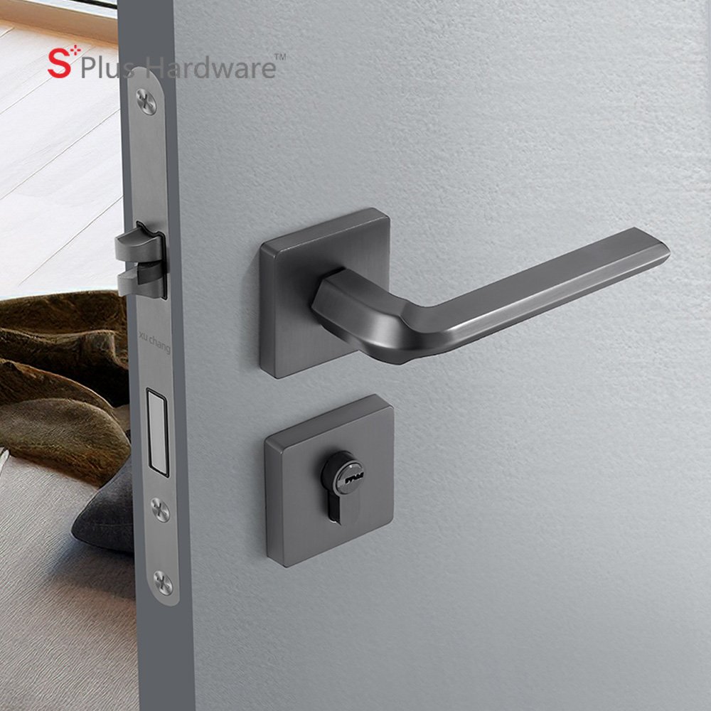 Hardware Factory OEM Zinc alloy Round Luxury PVD Gold door handles locks