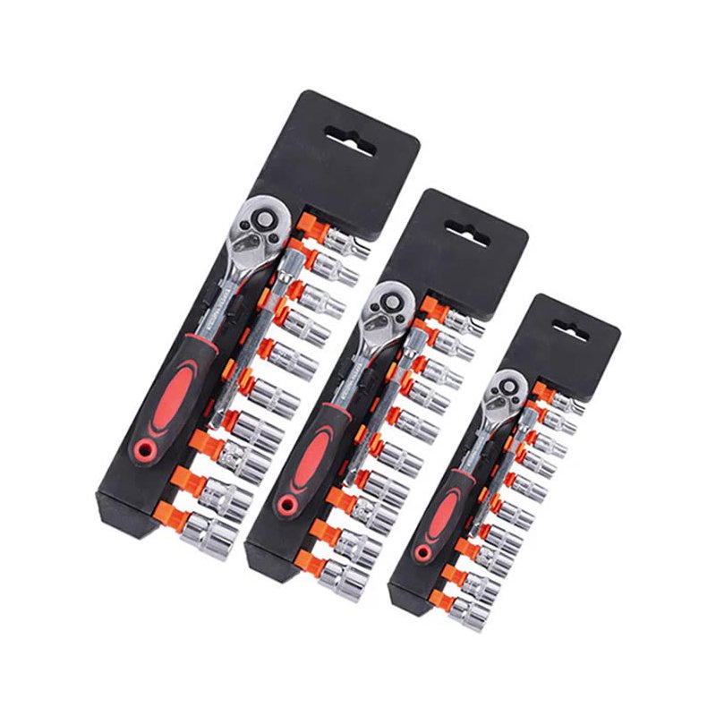 1/2 1/4 3/8 Ratchet Socket Wrench Set 24 Tooth Adjustable Automotive Hand Tools For Car