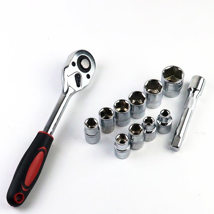 1/2 1/4 3/8 Ratchet Socket Wrench Set 24 Tooth Adjustable Automotive Hand Tools For Car