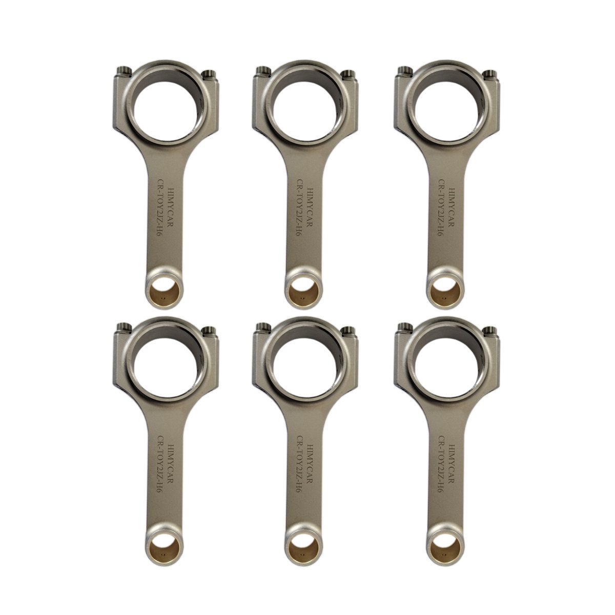 HIMYCAR Forged 4340 H-Beam 142mm Connecting Rods for Toyota Supra 2JZ 2JZ-GE 2JZ-GTE With Forged Rod Bolts SET OF 6