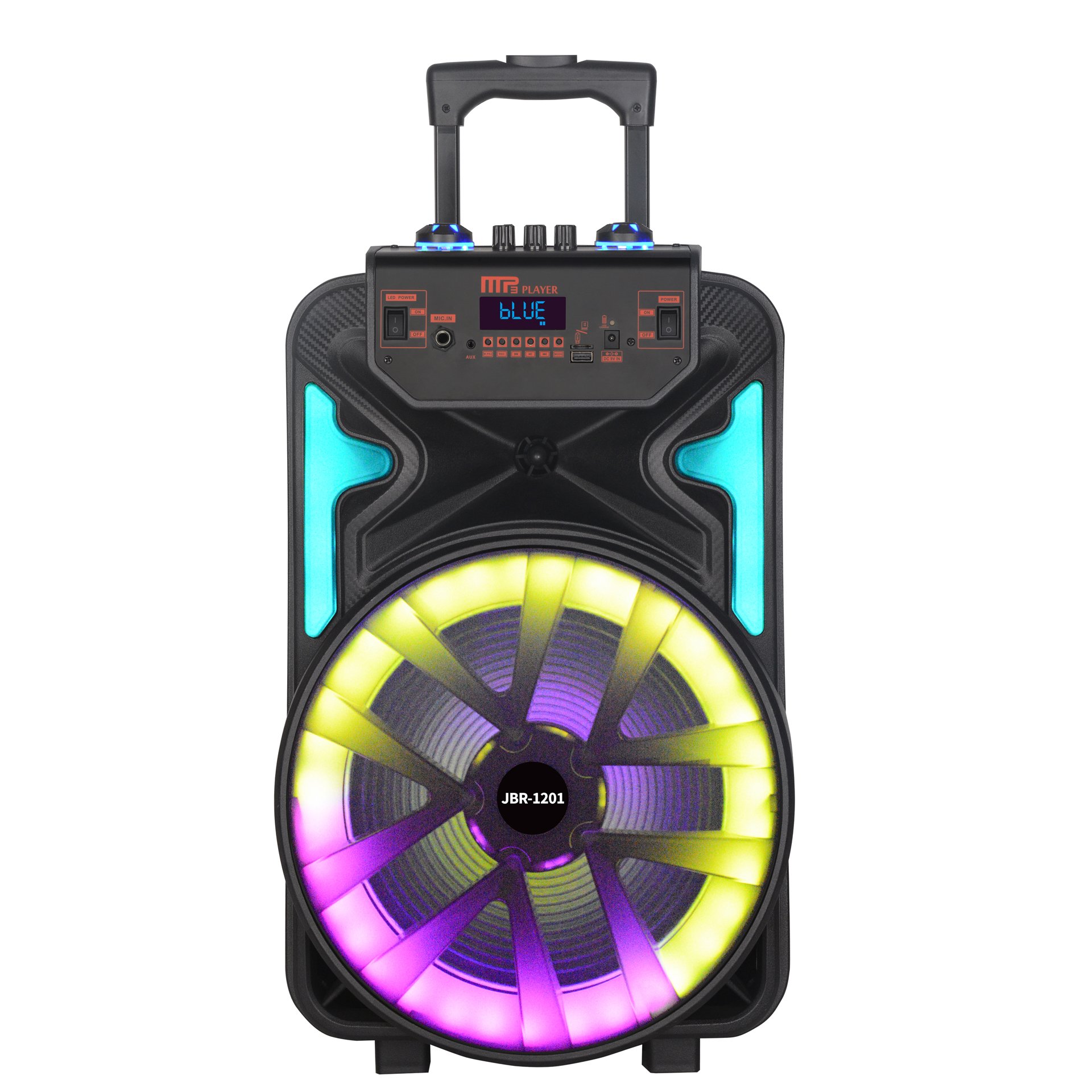 NDR 12 inch wireless BT KARAOKEportable battery microphone card pull rod speaker outdoor square dance TWS audio