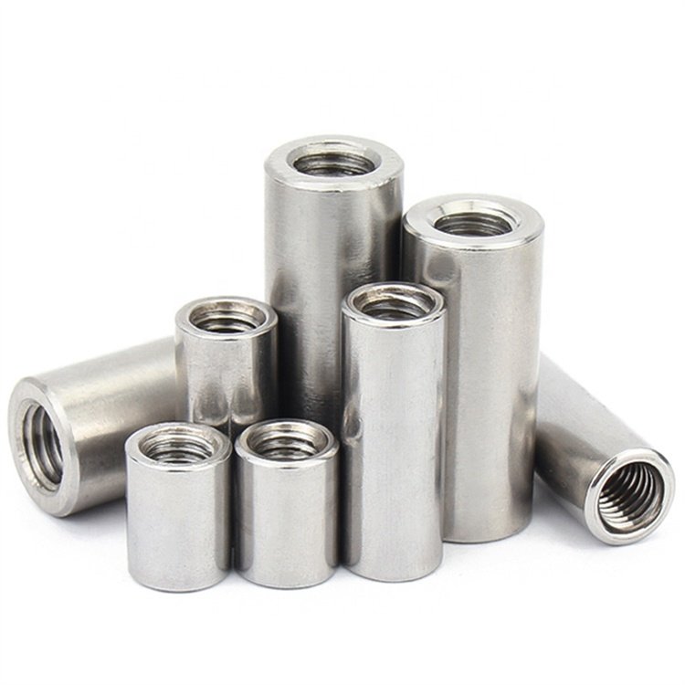 Wholesale M3 M4 M5 M6 M8 M10-M20 304 Stainless Steel Round Threaded Sleeve Connector Nuts Rod