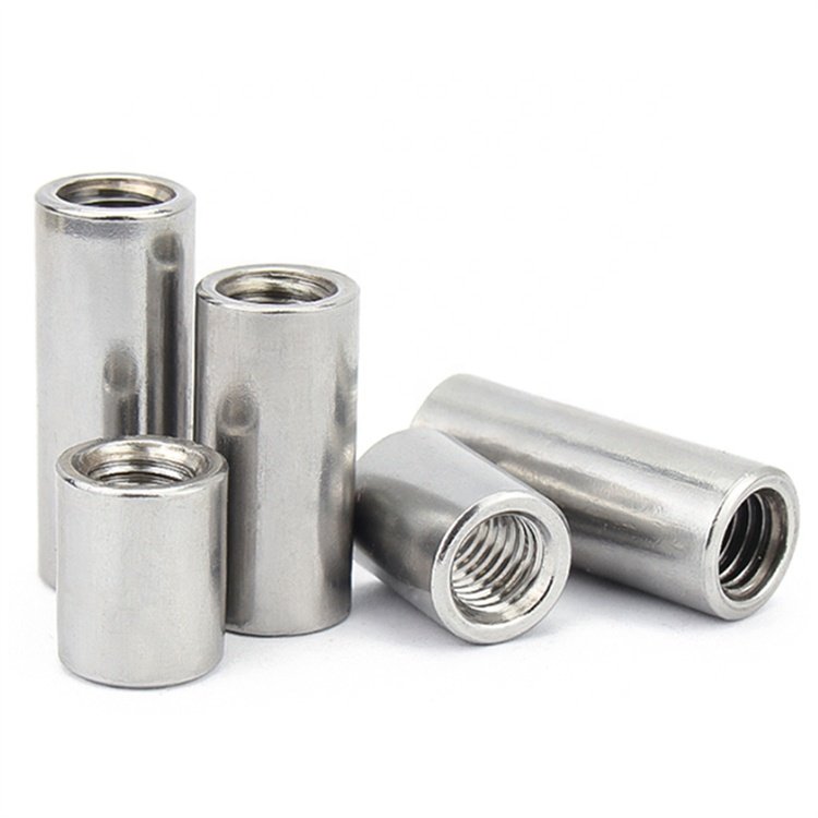 Wholesale M3 M4 M5 M6 M8 M10-M20 304 Stainless Steel Round Threaded Sleeve Connector Nuts Rod