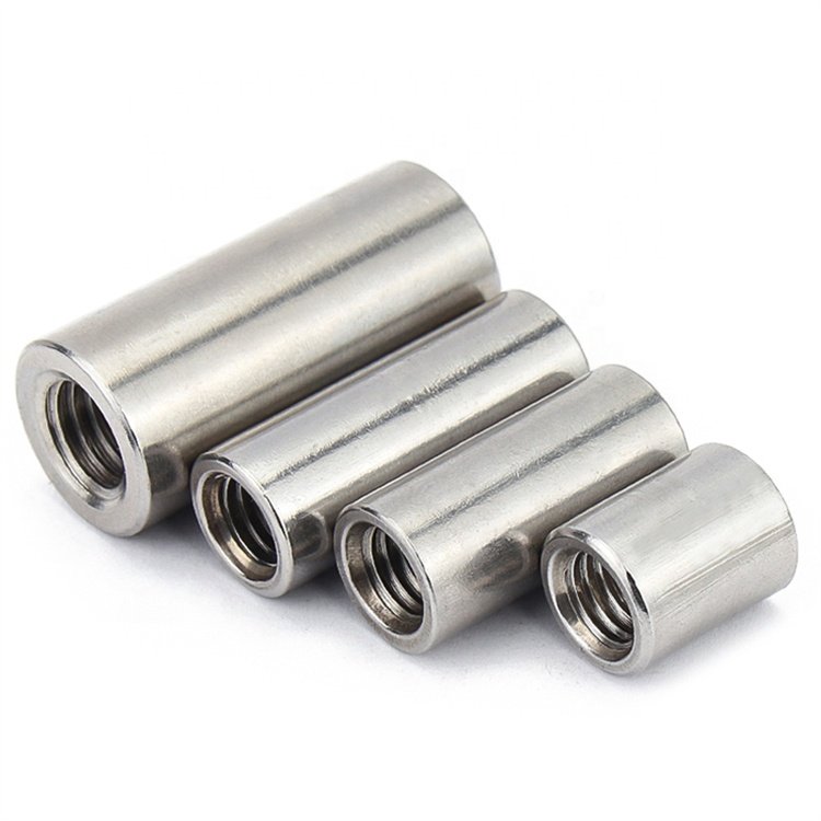 Wholesale M3 M4 M5 M6 M8 M10-M20 304 Stainless Steel Round Threaded Sleeve Connector Nuts Rod