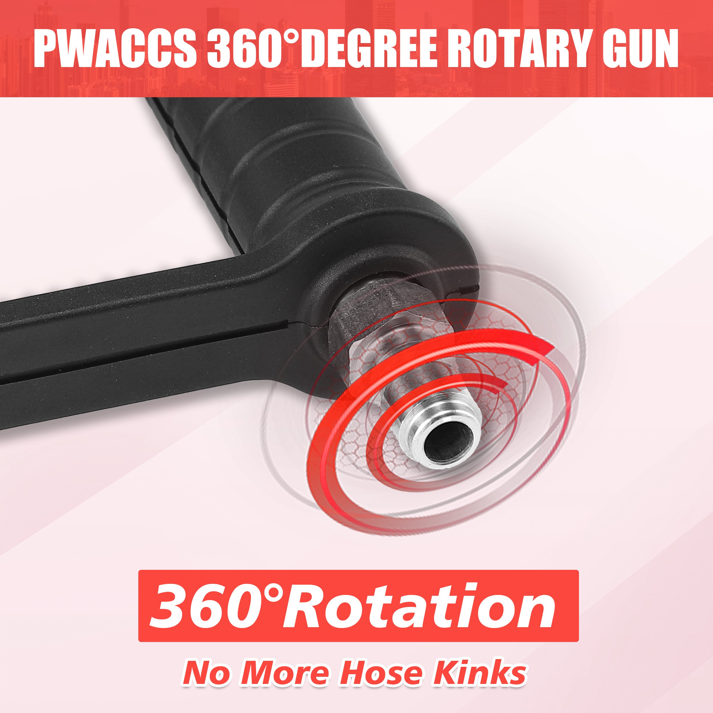 Custom Pressure Washer Short Gun Stainless Steel Swivel Handle Gun For Car Wash Short Rod Handle Cleaning Gun