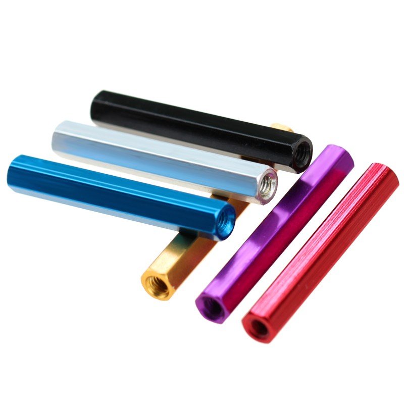 Custom M3 Hex Female Aluminum standoff spacer anodized color standoffs connection Rods for RC FPV MODEL