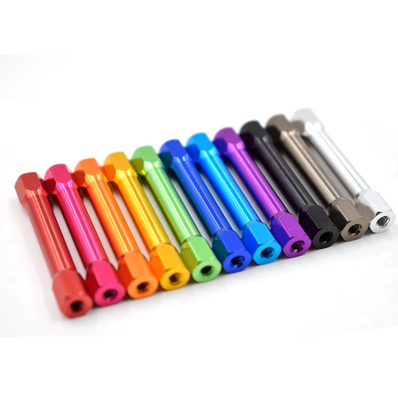 Custom M3 Hex Female Aluminum standoff spacer anodized color standoffs connection Rods for RC FPV MODEL