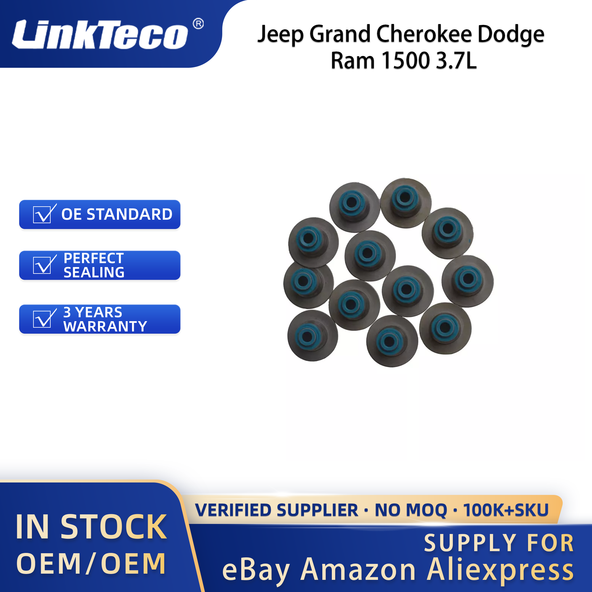Linkteco head gasket set for Jeep Commander Liberty Grand Cherokee Dodge Nitro Dakota Durango Ram 1500 3.7L V6 SOHC 2005-2012