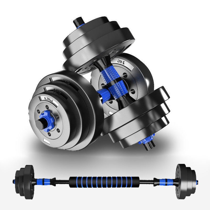 10kg Adjustable Dumbbells Weights Barbell Quick Conversion with Nonslip Connecting Rod Women Exercises Home Gym Office Workout