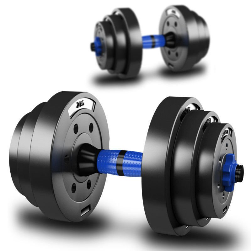 10kg Adjustable Dumbbells Weights Barbell Quick Conversion with Nonslip Connecting Rod Women Exercises Home Gym Office Workout