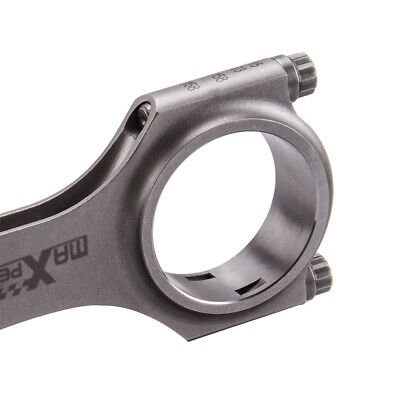 maXpeedingrods 2x Connecting Rods+ARP 2000 Bolts Forged 4340 aircraft chrome moly quality Steel H-Beam Set for Fiat 500 130mm