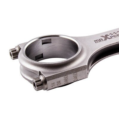 maXpeedingrods 2x Connecting Rods+ARP 2000 Bolts Forged 4340 aircraft chrome moly quality Steel H-Beam Set for Fiat 500 130mm