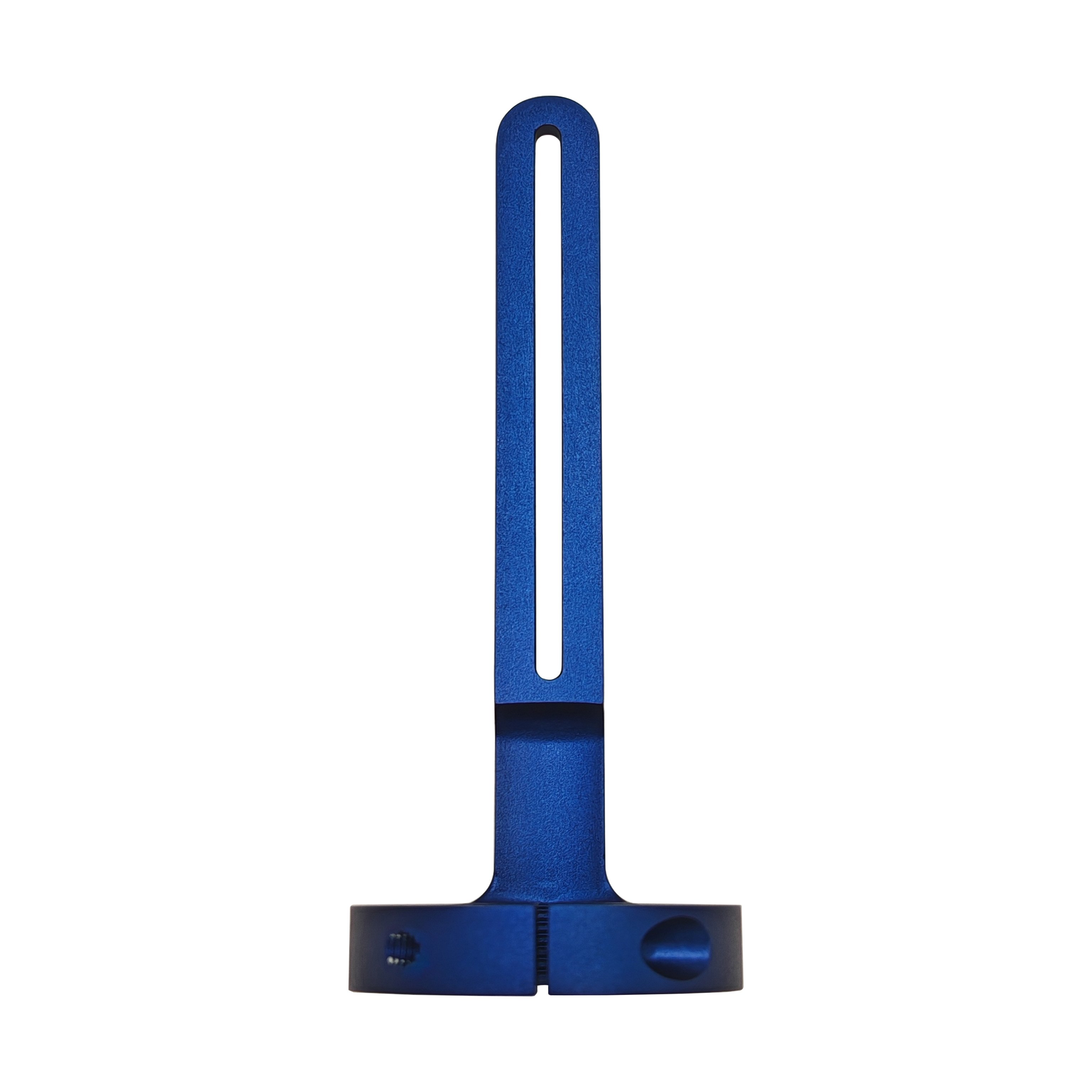 Exquisite mechanical lathe CNC processing parts Blue powder coating Precision production of brackets Internal tapping fixture