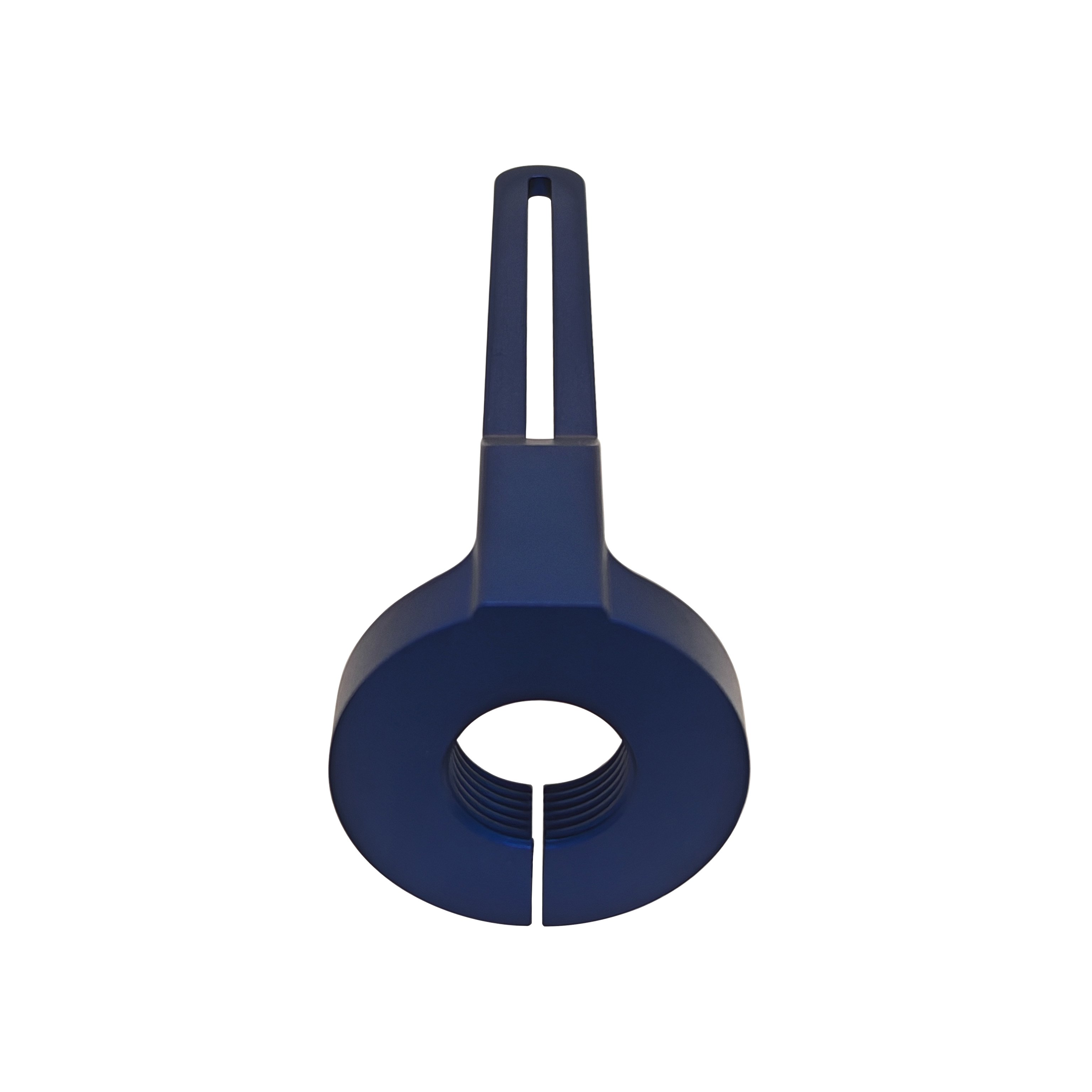 Exquisite mechanical lathe CNC processing parts Blue powder coating Precision production of brackets Internal tapping fixture